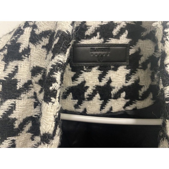 Blank NYC Coat Black And White Mid Length Size Small - Picture 4 of 7